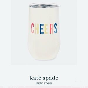 Kate Spade Stainless Steel Wine Tumbler ~ CHEERS